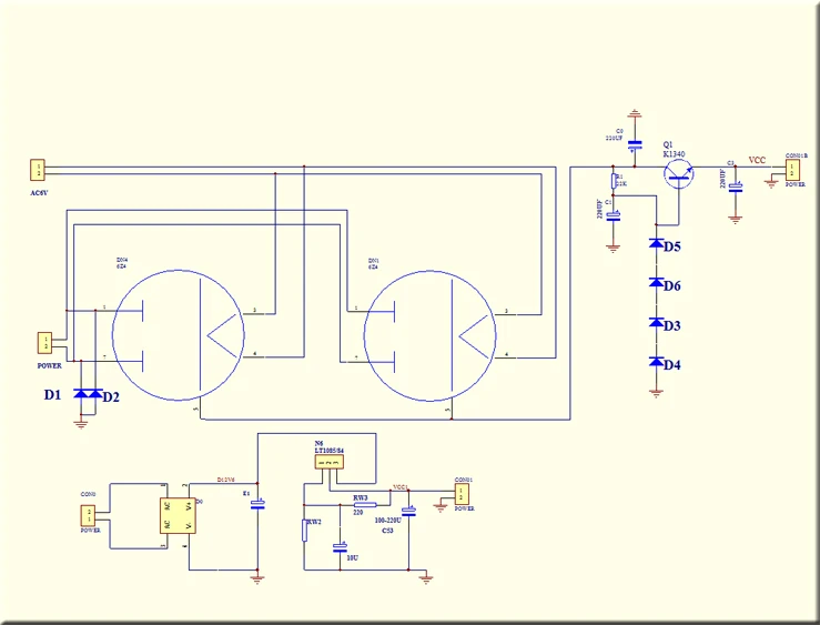 Высоковольтный фильтр накаливания PSU для лампового предварительного