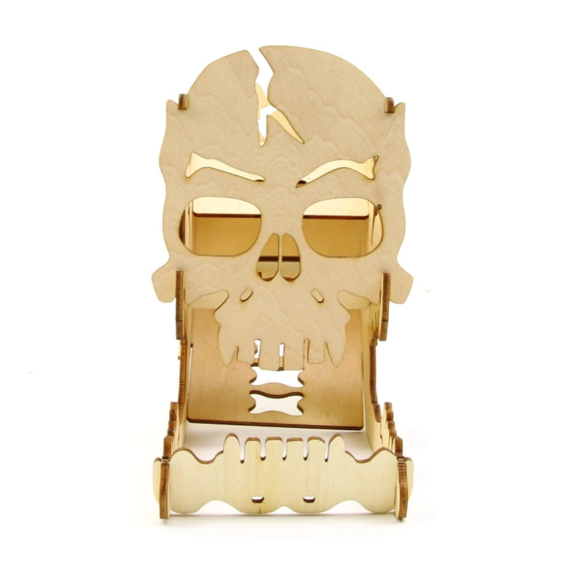 Череп башня для игральных костей деревянные черепа резьба по кости легко ролик