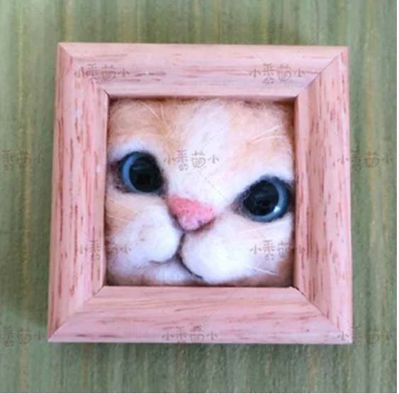 Рамка Hello kitty с принтом головa кота орнамент Zakka Массив дерева Фоторамка Шерсть