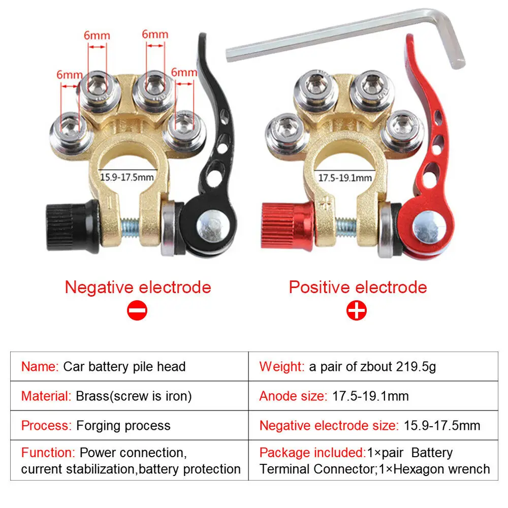 2 шт. 12 В 24 автомобильная аккумуляторная клемма провод кабель разъем отключения
