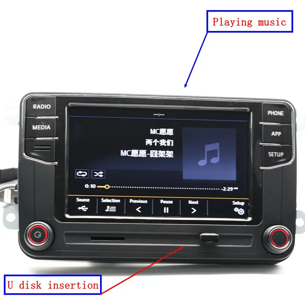 Carplay MQB 6 5 &quotавтомобиль MIB радио Bluetooth для Passat B8 Golf 5GG 035 280 D 5GG035280D|MP3-плеер авто| |