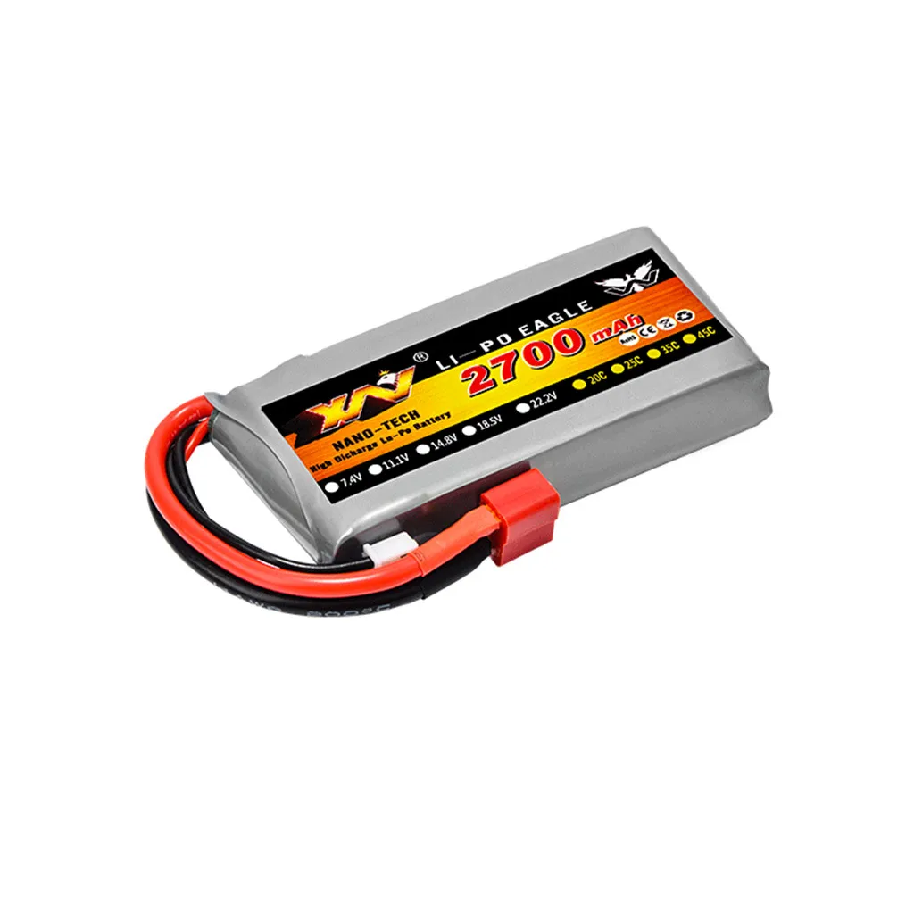 Обновленный аккумулятор 2 шт. 7 4 В 2700 мАч 2s запасная часть для Wltoys 12428 1/12