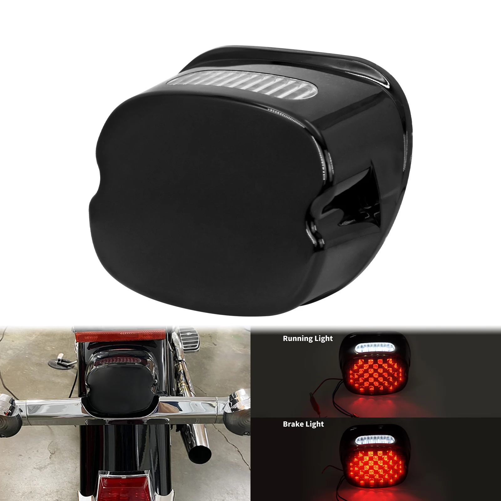 

Светодиодный задний тормозной светильник для Harley Sportster Dyna Fat Boy FLSTF ночной поезд FXSTB Softail FL Touring Road King Street Electra Glide