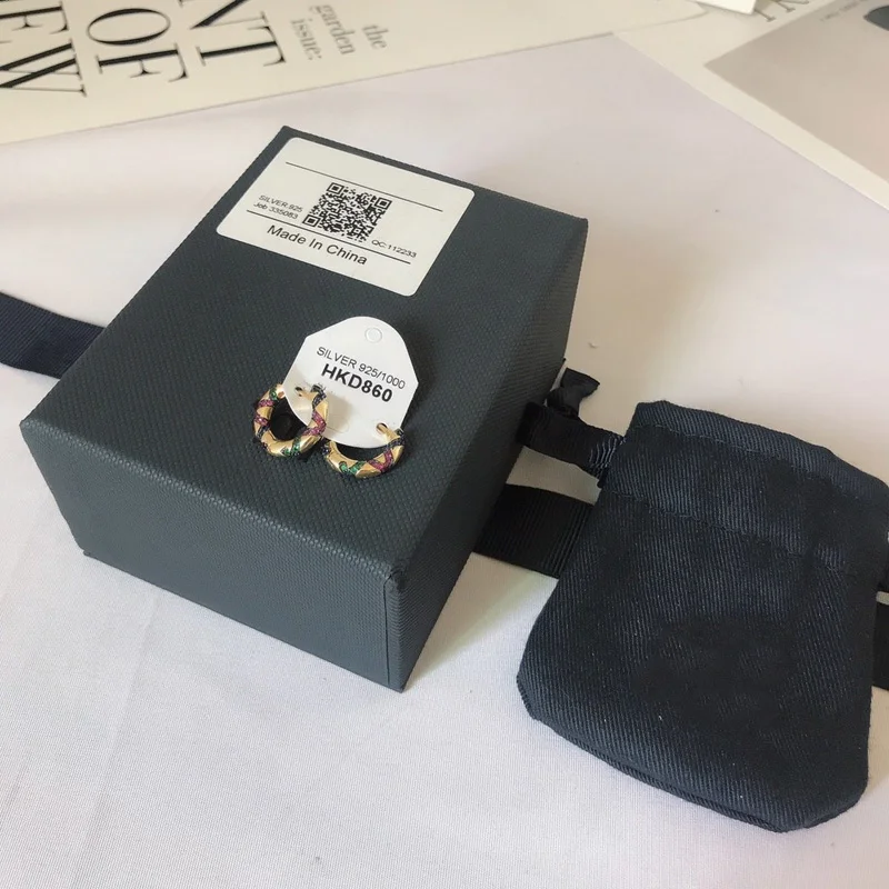 Модный шарм копия 1:1 желтый маленький разноцветный обруч серьги женские