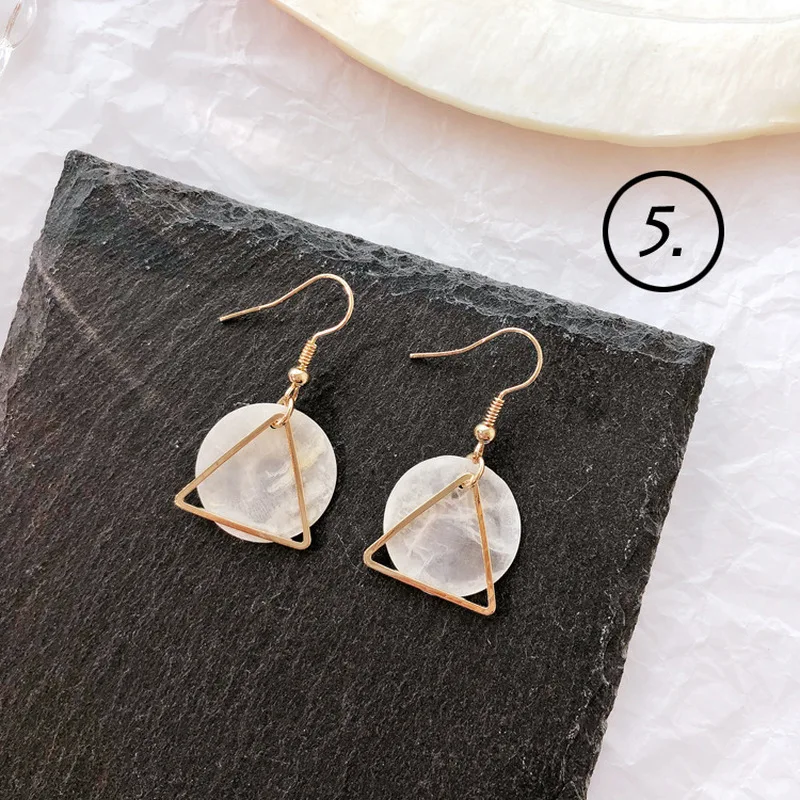 2018 Simple New Fashion Women Accessories Bohemia Mori Girl Shell Lace Geometric Drop Earrings for Student Part Jewelry | Украшения и