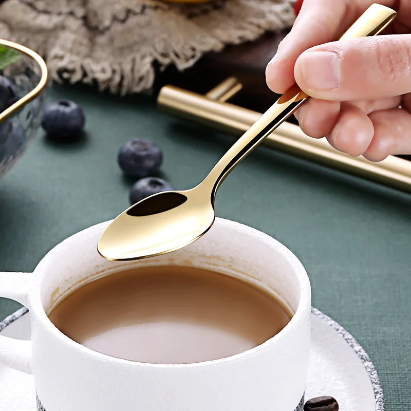 304 stainless steel tableware fruit fork fruit pick coffee spoon spoon spoon fork Portuguese tableware