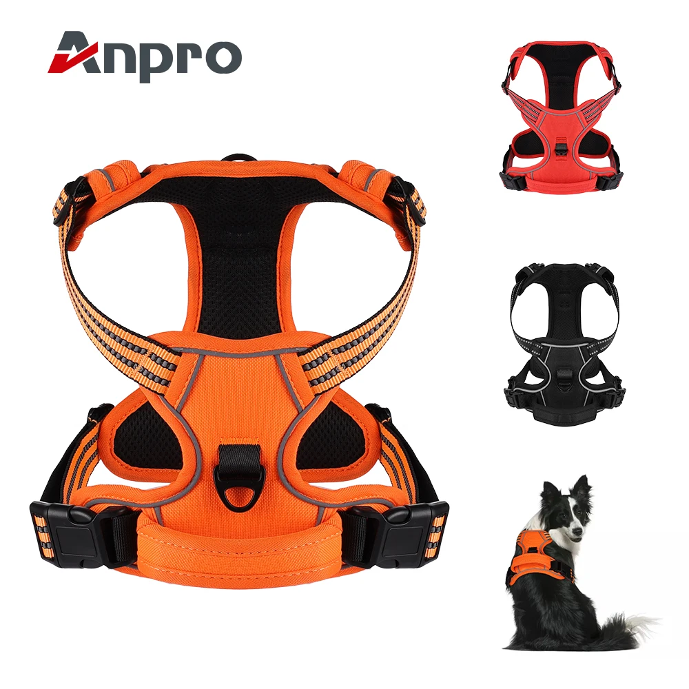 Pet Reflective Nylon Dog Harness No Pull Adjustable Breathable Mesh Vest for Small Medium Large Dogs Safety Vehicular Leads | Дом и сад