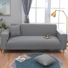Универсальные однотонные Чехлы для дивана, полиэстеровый чехол для дивана, эластичный чехол для угловой кушетки, чехол для защиты стула на 1234 места