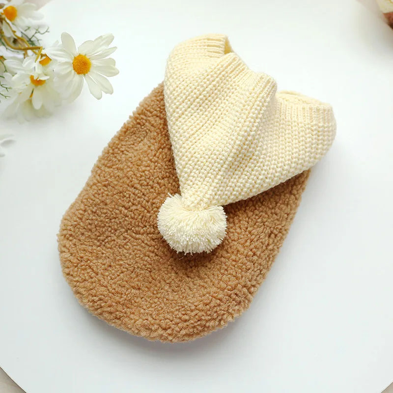 

Dog Clothes Winter Clothes Pet Supplies Clothing Puppy Wool Hat Vest Cat Spring and Autumn Dog Clothes for Small Dogs
