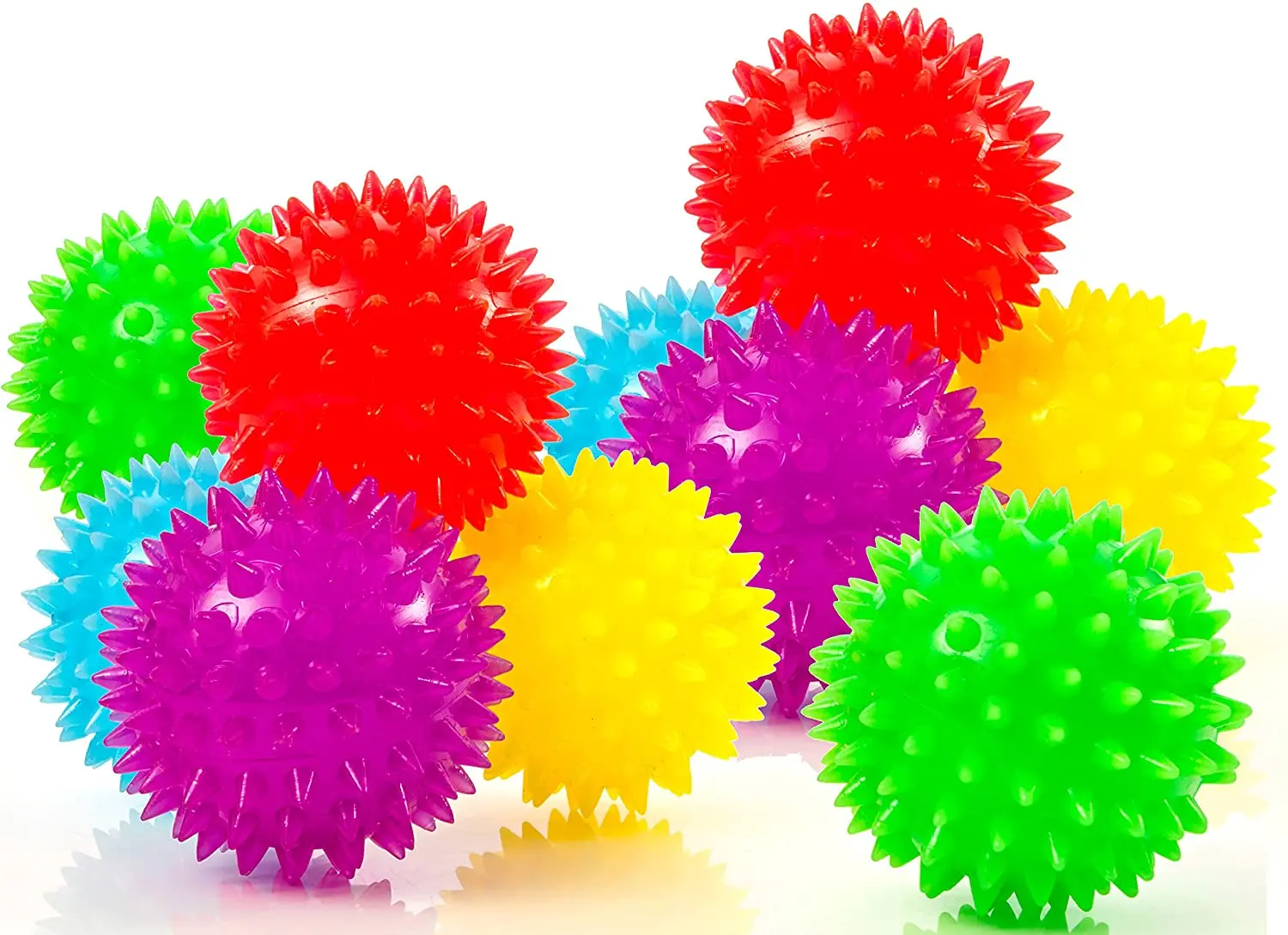 

1-Pack of Spiky Sensory Balls - Squeezy and Bouncy Fidget Toys / Sensory Toys - BPA/Phthalate/Latex-Free upopsitoq Decompression