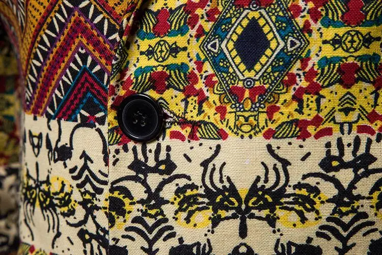 Мужской блейзер с принтом 2 шт./компл. мужские костюмы брюками льняное полотно