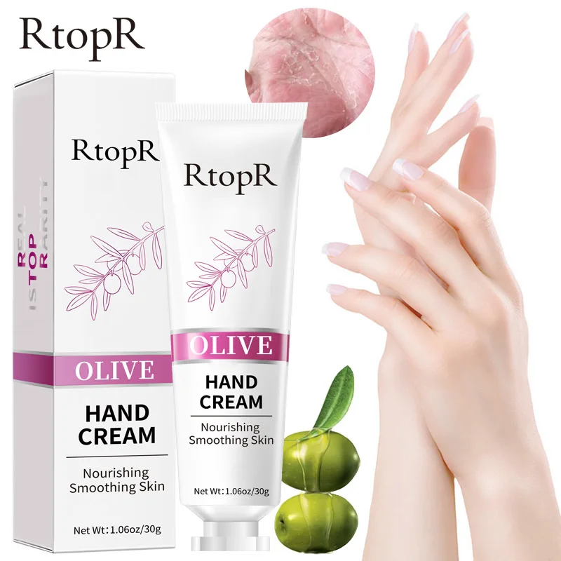

New RtopR Olive Oil Serum Repair Hand Cream Nourishing Hand Care Anti Chapping Anti Aging Moisturizing Whitening Hand Cream