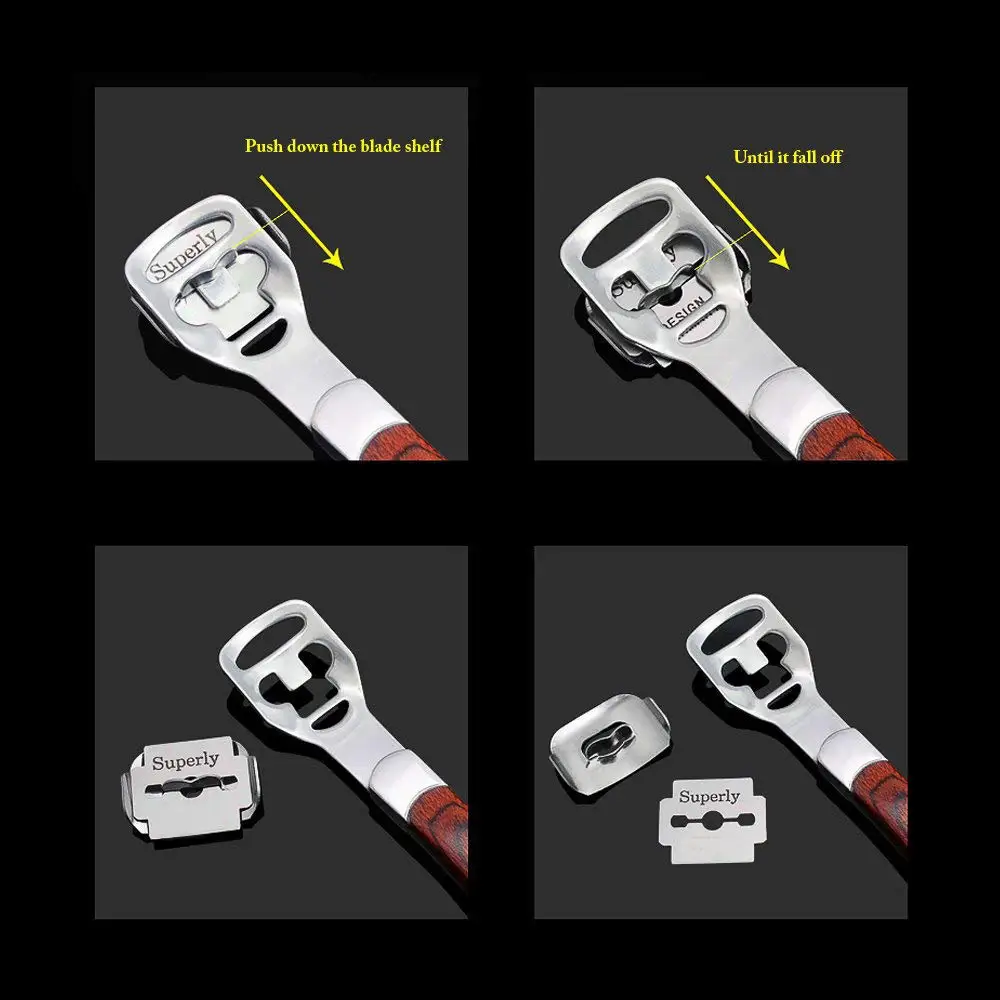 Bouraw Уход за ногами педикюрная пилка для твердых мозолей терка ступней деревянной