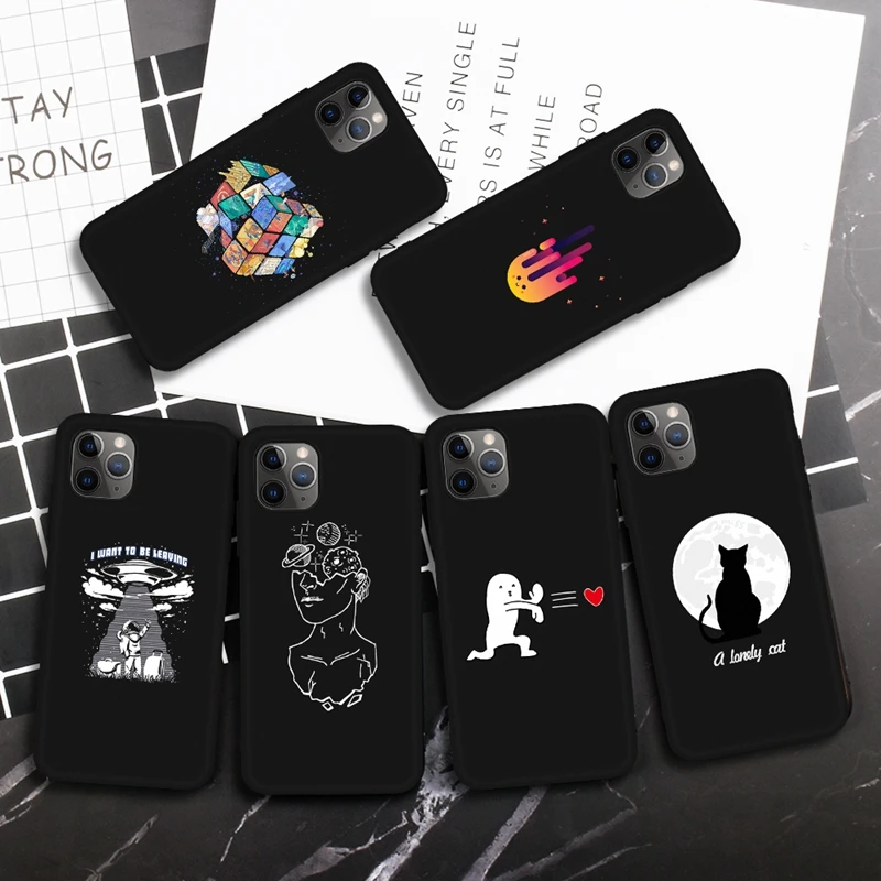 11 Pro Max силиконовый чехол для пары iPhone 2019 11Pro чехлы влюбленных из мультфильма ТПУ