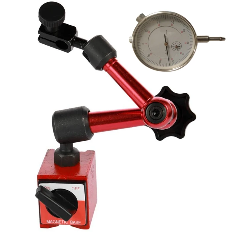 

Mini 10mm Dial Indicator Magnetic Bracket Base Bracket Dial Indicator Test Comparator for Equipment Calibration