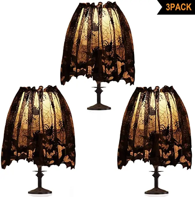 3 предмета в комплекте Хэллоуин трикотажные Шторы лампа Обложка козырек от