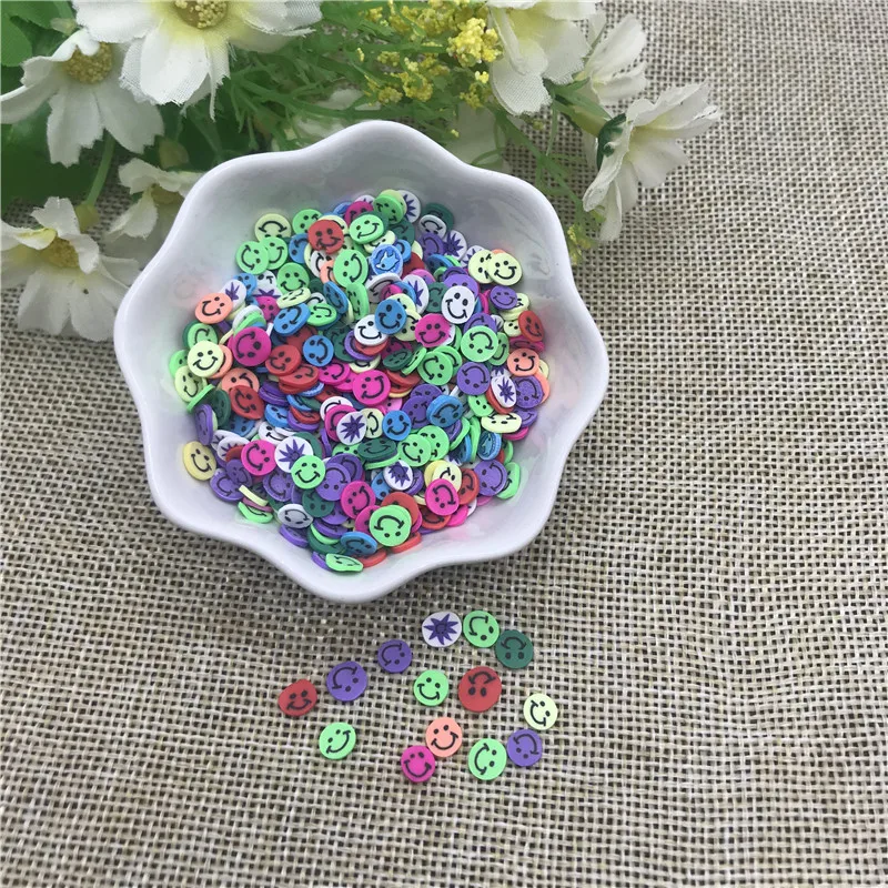 20g 5mm Smiley for Resin DIY Supplies Nails Art Polymer Clear Clay accessories Sequins scrapbook shakes Paper Craft | Дом и сад