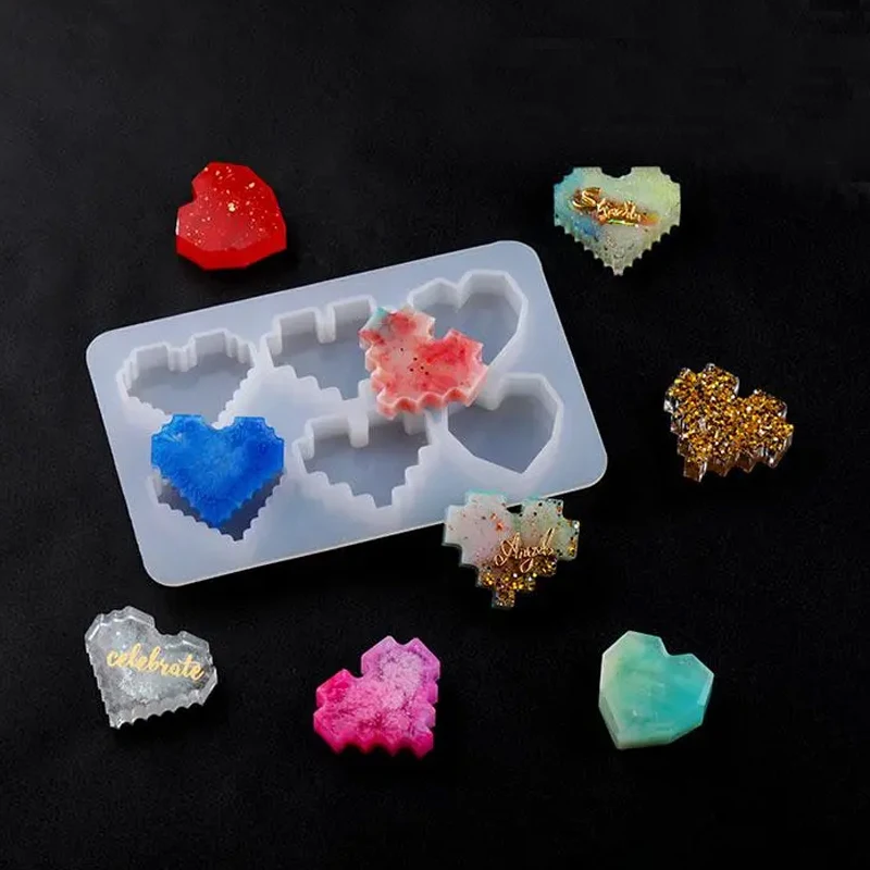 

1/2Pcs Pendant Silicone Mold Heart Drop Silicone Mold Resin Mold For DIY Necklace Keychain Crystal Epoxy Jewelry Making Tools