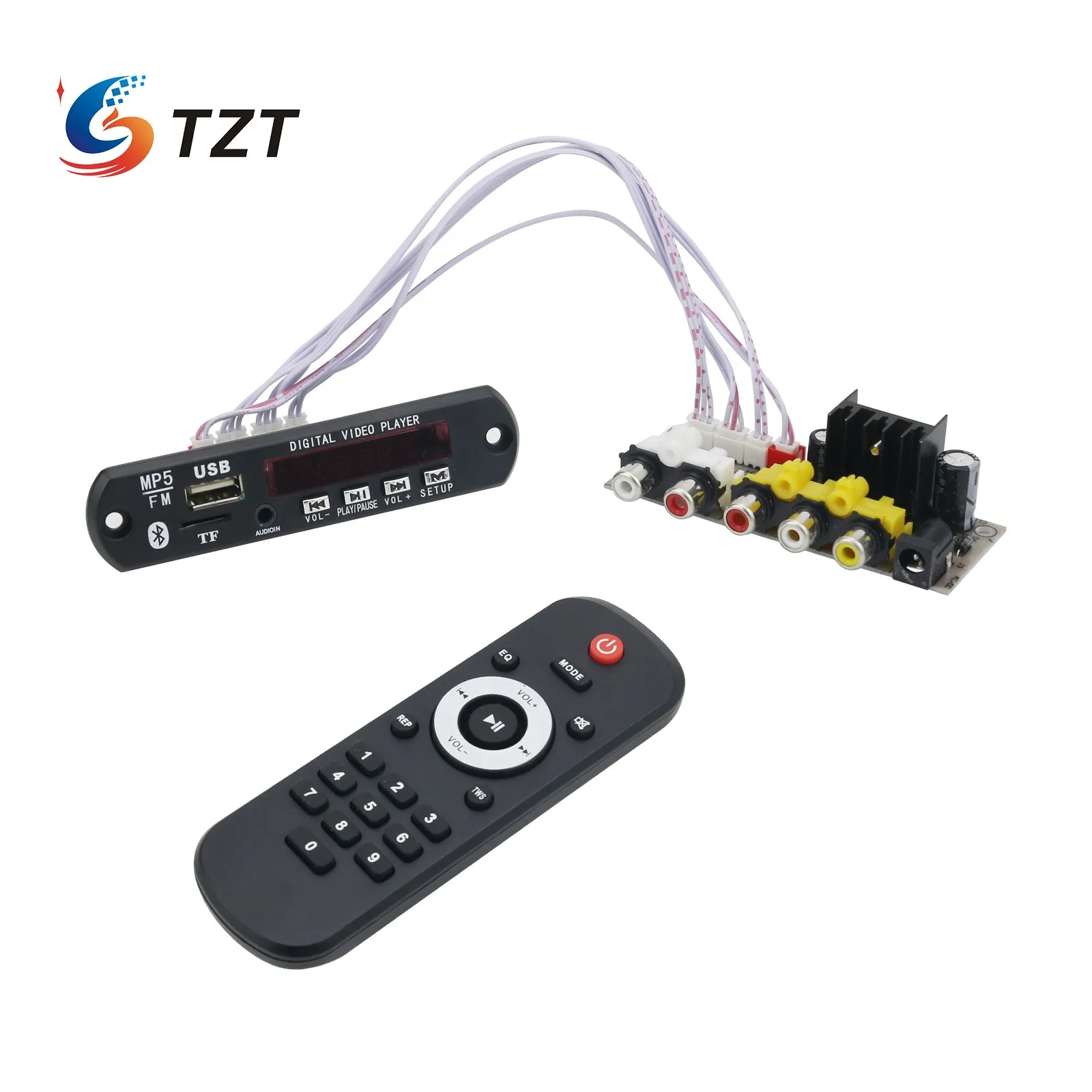 

TZT Video Audio Decoder DTS Lossless Bluetooth Receiver Board HD Mp4 Mp5 APE WAV MP3 Decoding Board