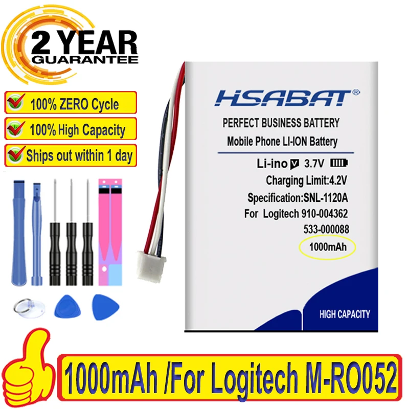 Аккумулятор 100% мА · ч для мыши Logitech 1000 MX Anywhere 2 533-000088 910-004362 910-004374 - купить по