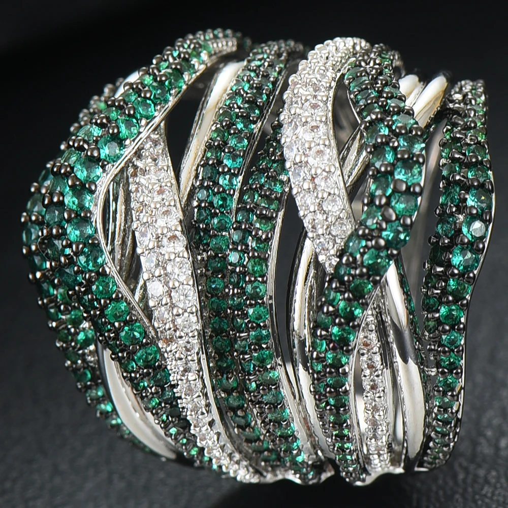 Женское кольцо GODKI Monaco дизайнерское Сверкающее свадебные с кубическим цирконом