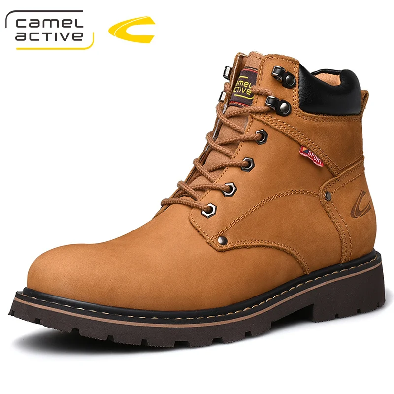 

Camel Active New Fashion Outdoor Tooling Boots Genuine Leather Men's Shoes Casual Short Boots Ankle Boots zapatos de hombre