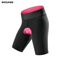 wosawe womens cycling shorts gel padded breathable underwear bicycle tights riding downhill road bike mtb shorts summer
