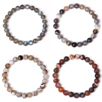 natural stone bracelets bracelet women men stone mala beads charms meditation ethnic labradorite agates jewelry gem gift