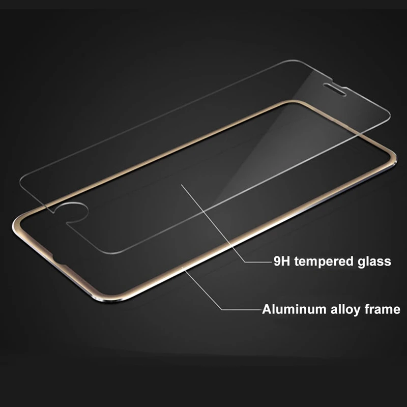 UPaitou Защита экрана для iPhone 7 6 6S Plus 6Plus закаленное стекло полное покрытие 3D закругленные края титановая защитная пленка покрытие