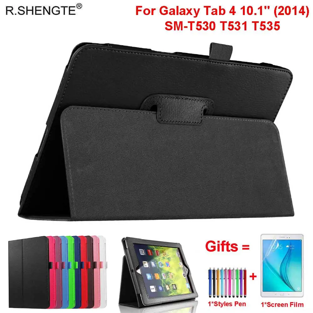 Легкий Чехол для Samsung Galaxy Tab 4 10 1 дюйма кожаный флип чехол с подставкой планшета SM