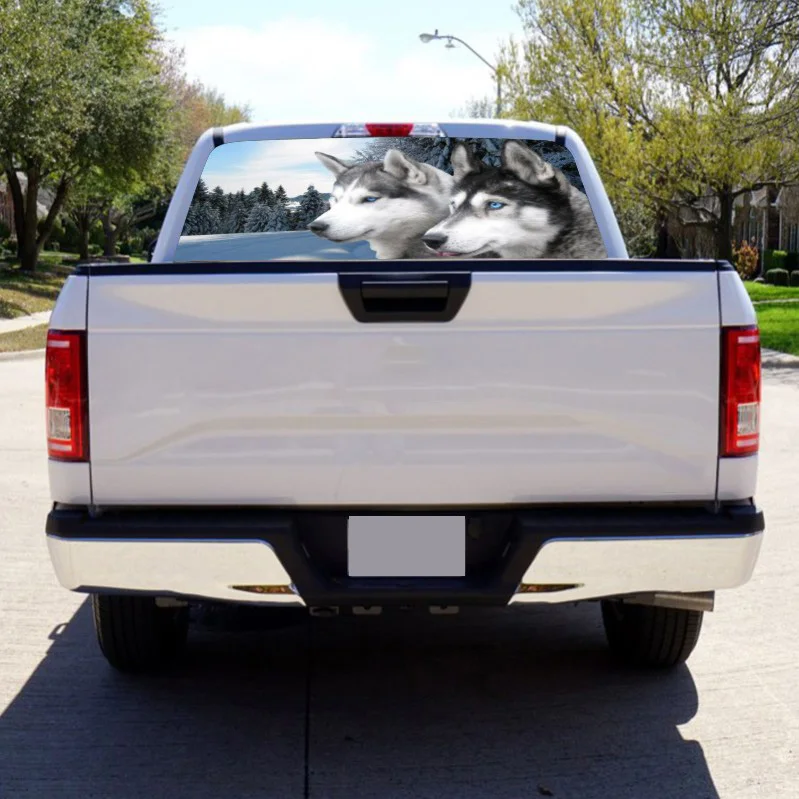 

Wolf for Truck Jeep Suv Pickup 3D Rear Windshield Decal Sticker Decor Rear Window Glass Poster 57.9 x 18.1 Inch