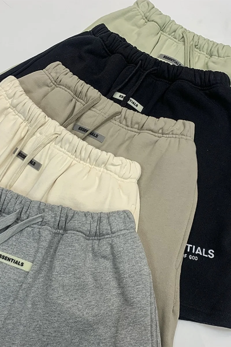 

2021 New designer brand 1:1 high street men's shorts Kanye West Jerry Lorenzo hip hop oversize Unisex cotton Hoodie shorts