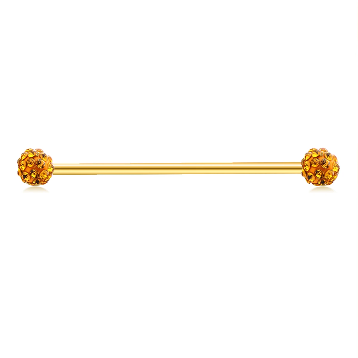 crystal gold TIANCIFBYJS 14 г 1-8 шт нержавеющая сталь промышленные серьги-гантели сердце стрелка радуга ушной хрящ хеликс-раковины пирсинг ювелирные изделия - Окраска металла: crystal gold