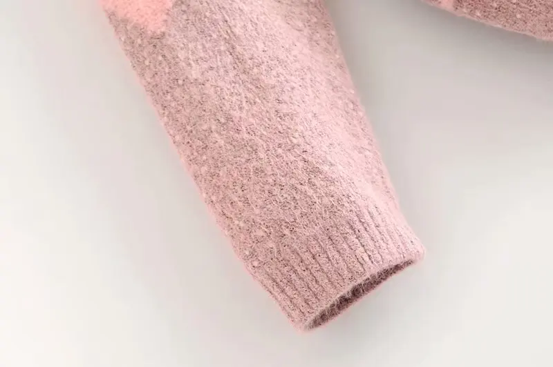 

Women's Lazy style Sweater lady Autumn fashion loose sweater Female pink long sleeve chic solid color o-neck Tops TB3873