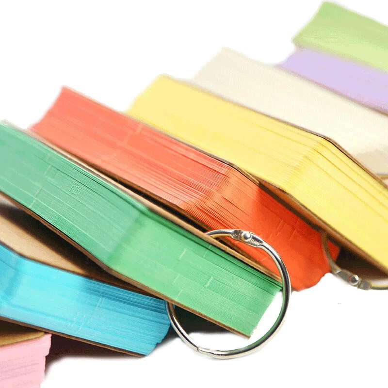 

Large DIY Blank Color Hoop Word Card Pinyin English Secretary Note Loose-Leaf Livros Livres Libra Notebook Chinese Quaderno Art