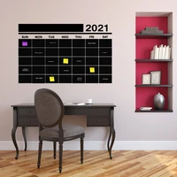 2021 this month wall sticker week calendar blackboard chalkboard vinyl decal office study room classroom