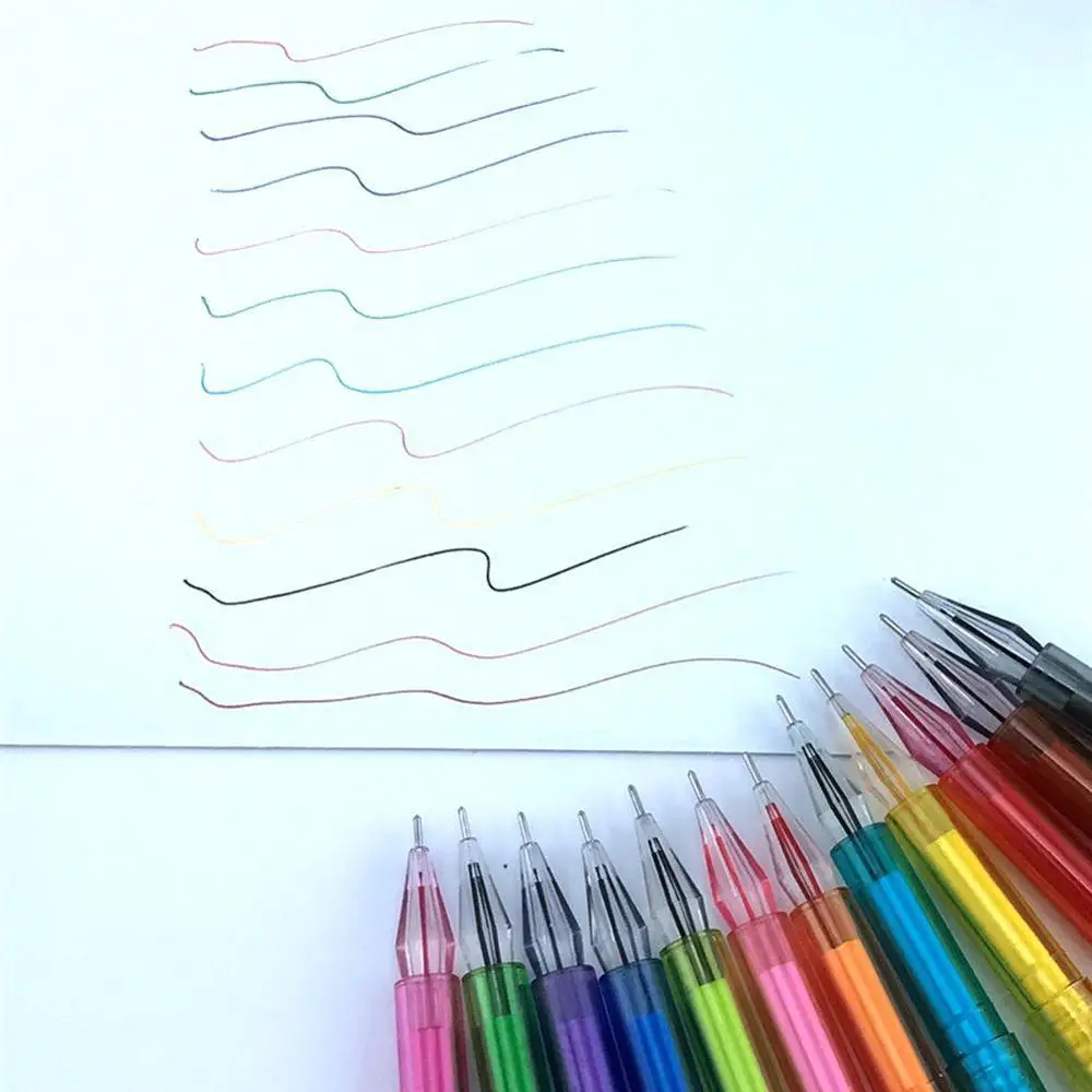 12 шт мультяшная Мода Корейская свежая звезда Алмазная цветная гелевая ручка с