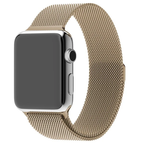 Аксессуар Ремешок Krutoff Milanese для Apple Watch G5 42/44mm Gold 03298 |