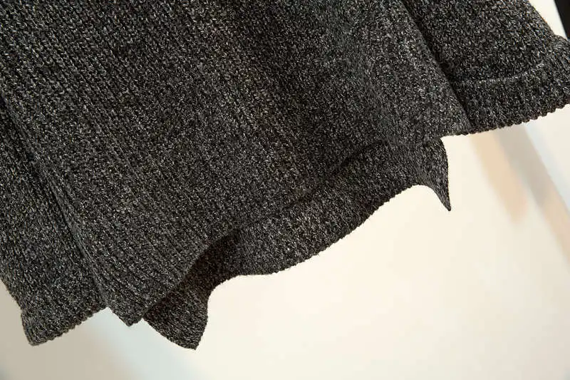 Зимний подиум для женщин Oufits вязаный комплект из двух предметов свободный длинный рукав водолазка джемпер пуловер свитер+ юбка комплект свитер