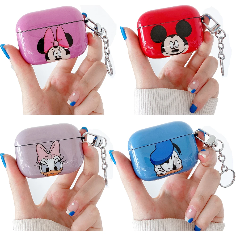 Чехол Disney Airpod Pro для Airpods 2 жесткий ударопрочный чехол из ТПУ чехлы с Минни Микки