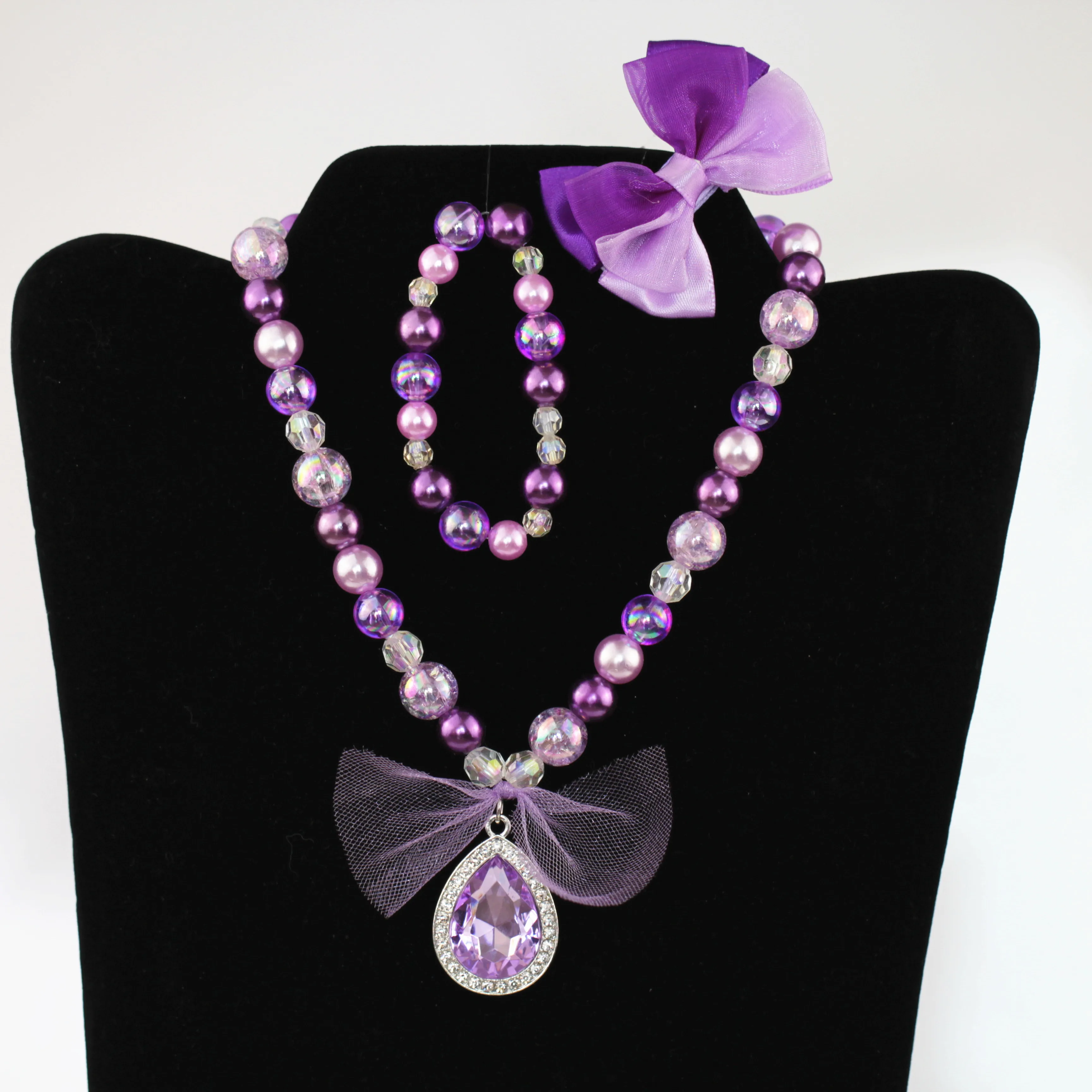 Ожерелье Принцесса София первая цепочка фиолетовый каплевидный Амулет подвеска