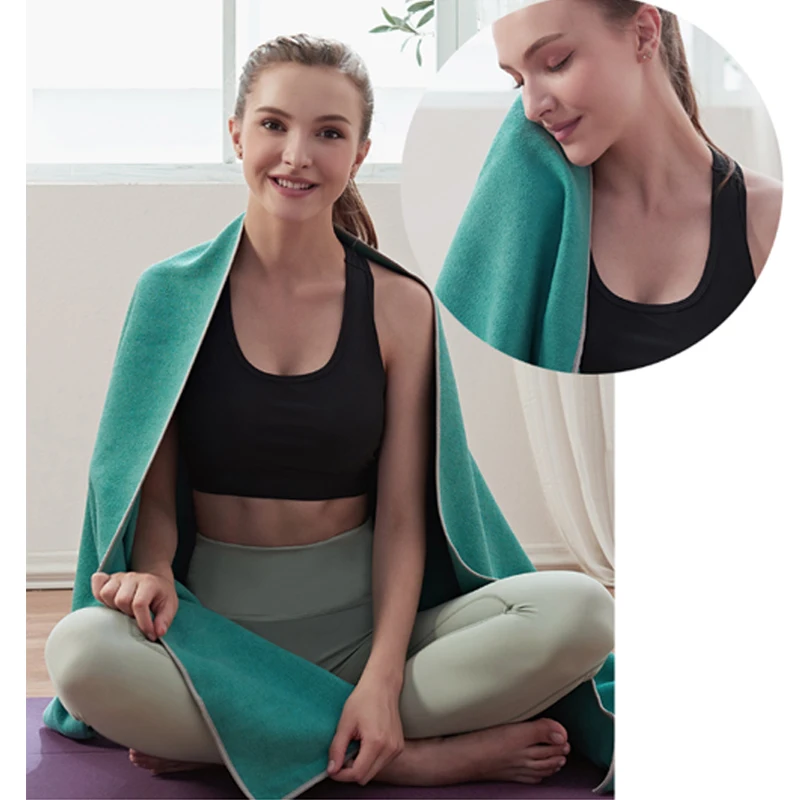 185*63cm Quick Dry Non-Slip Foldable Yoga Towel Home Gym Fitness Blanket Portable Yoga Mat Towel Yoga Sports Mat Blanket