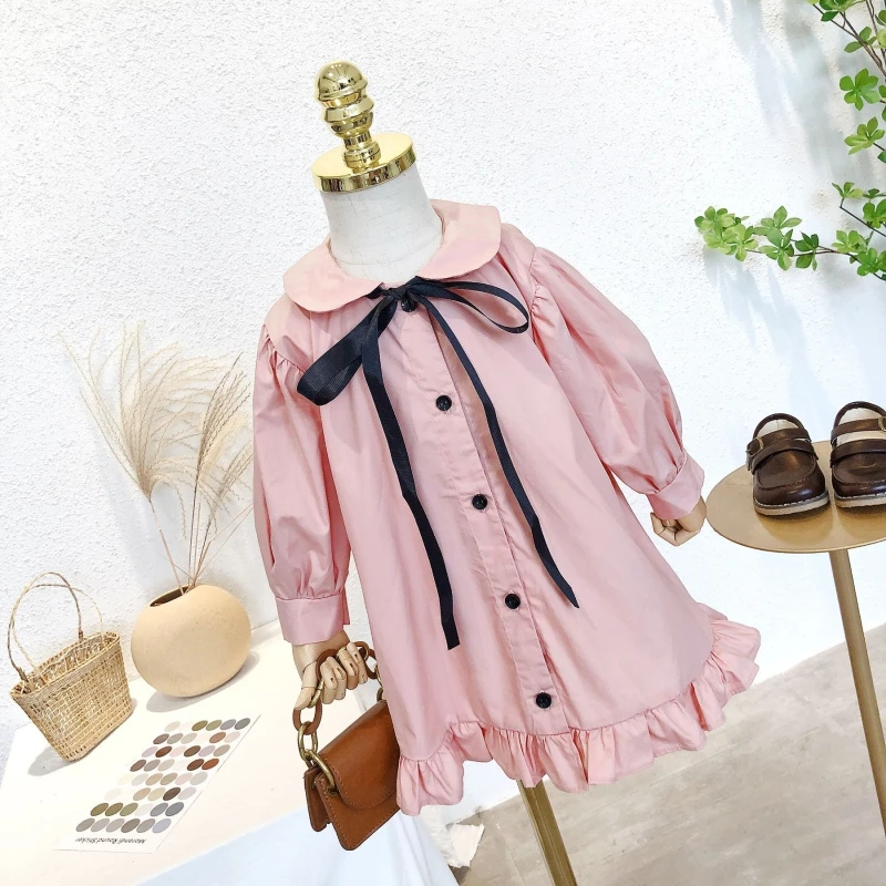

Baby Girl Clothes Korean Style Dress Summer Chidlren Clothes Toddler Girls Dress Baby Cotton Sleeveless Solid Princess Dress
