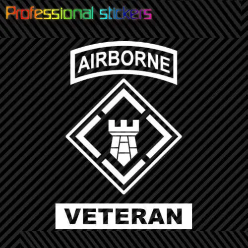 

20th Engineer Brigade Veteran Sticker Die Cut Fort Bragg Nc Xviii Airborne Stickers for Cars, Bicycles, Laptops, Motos