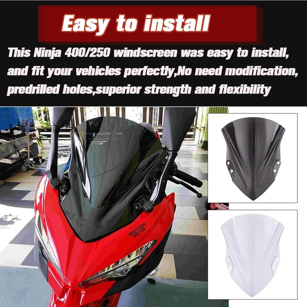 Аксессуары для мотоциклов NINJA 400 ветровое стекло ветровой экран дефлектор Kawasaki