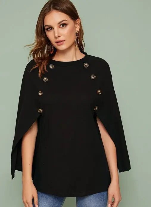 

2021 Hot Sale In , Autumn Winter Independent Station Button Cloak