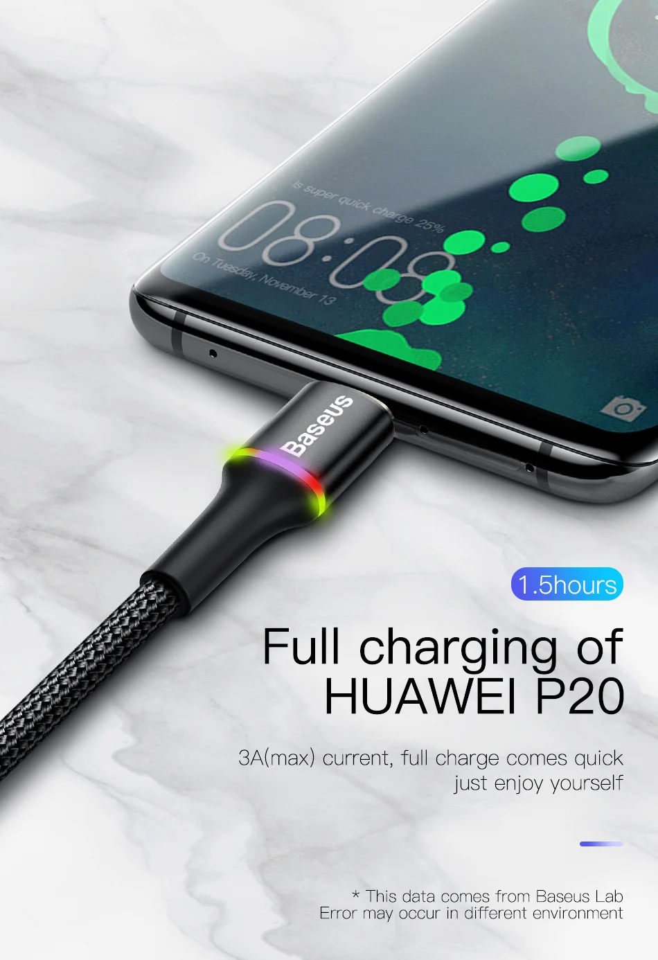 Кабель с разъемом USB Type C для Samsung S20 S10 плюс Xiaomi Быстрый зарядный кабель зарядное
