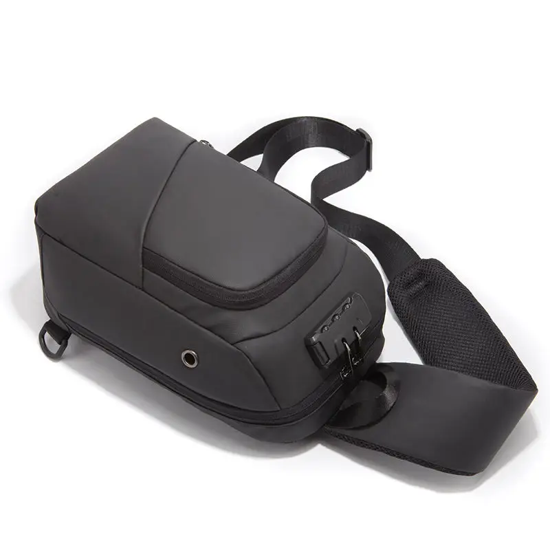 

Travel Bag Men's Waterproof USB Oxford Crossbody Anti-theft Shoulder Sling Bag Multifunction Short Messenger Chest Pack For Male