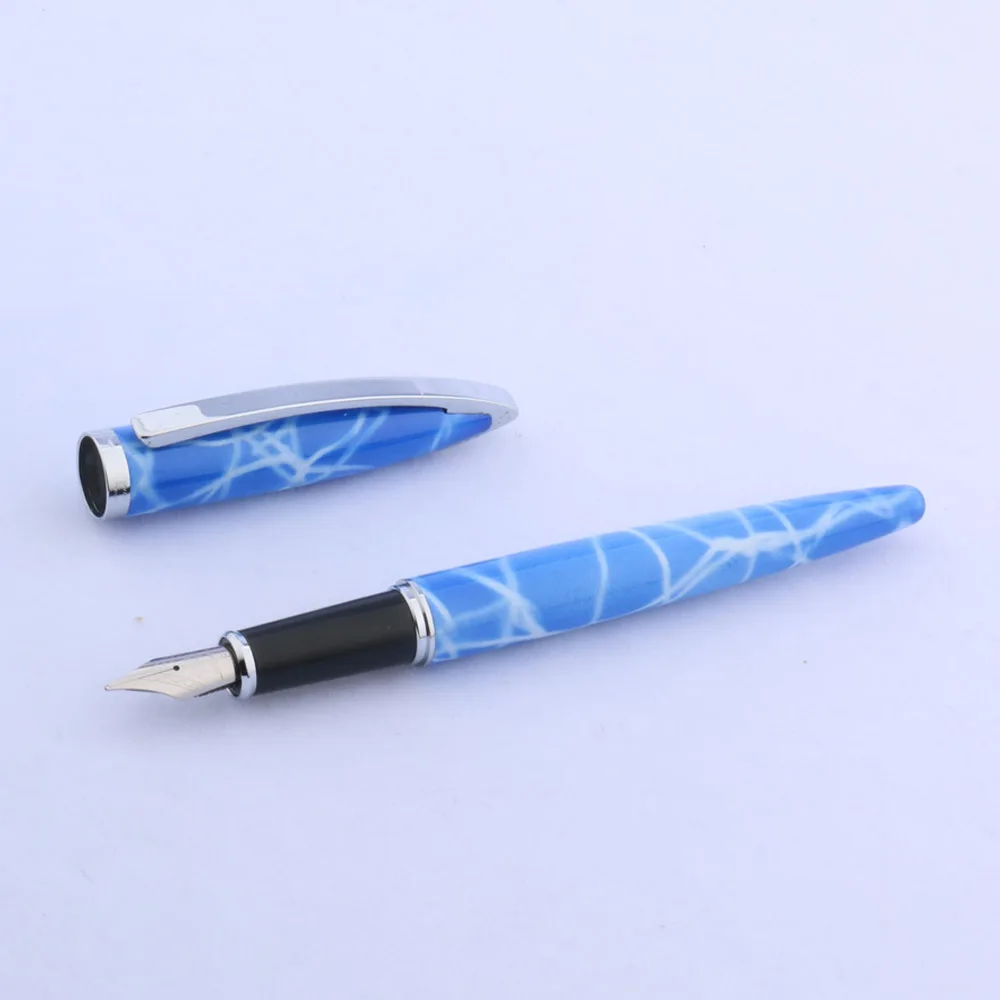 Jinhao 156 подарок металлическая каллиграфия небесно голубая Серебряная перьевая