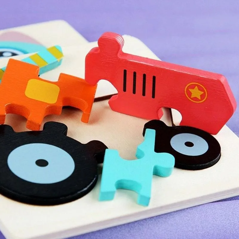 

Snap Jigsaw Puzzle 1-3 Baby Children Wooden Jigsaw Puzzle Gifts Early Toys Learning Christmas Educational Tools Montessori Q5M1